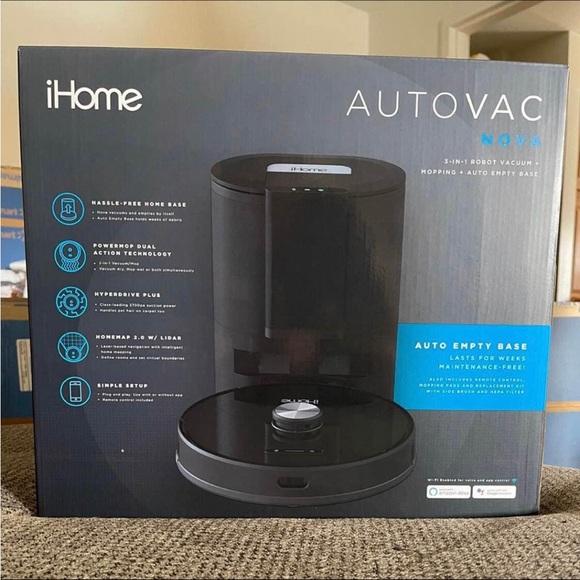 iHome AutoVac Nova Self Empty Robot Vacuum and Mop - Robotic Cleaning Vacuum - Picture 7 of 7